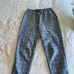 Essue Grey & White High Waisted Trousers